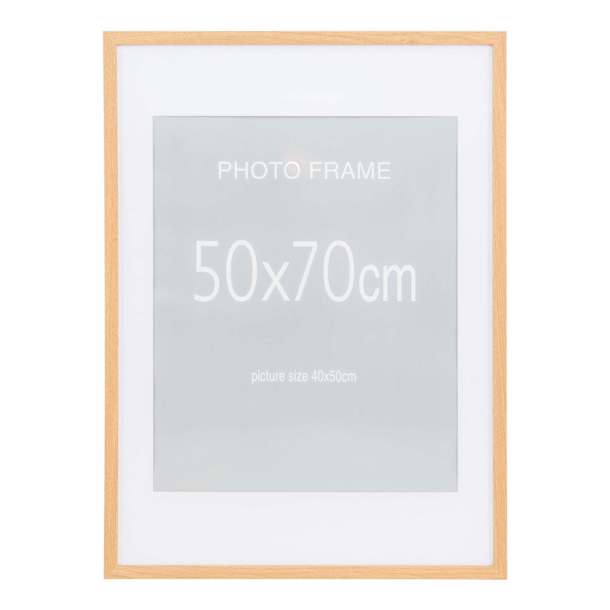 Marbella Frame - lijst, MDF/glas, naturel 50x70 cm, set van 5
