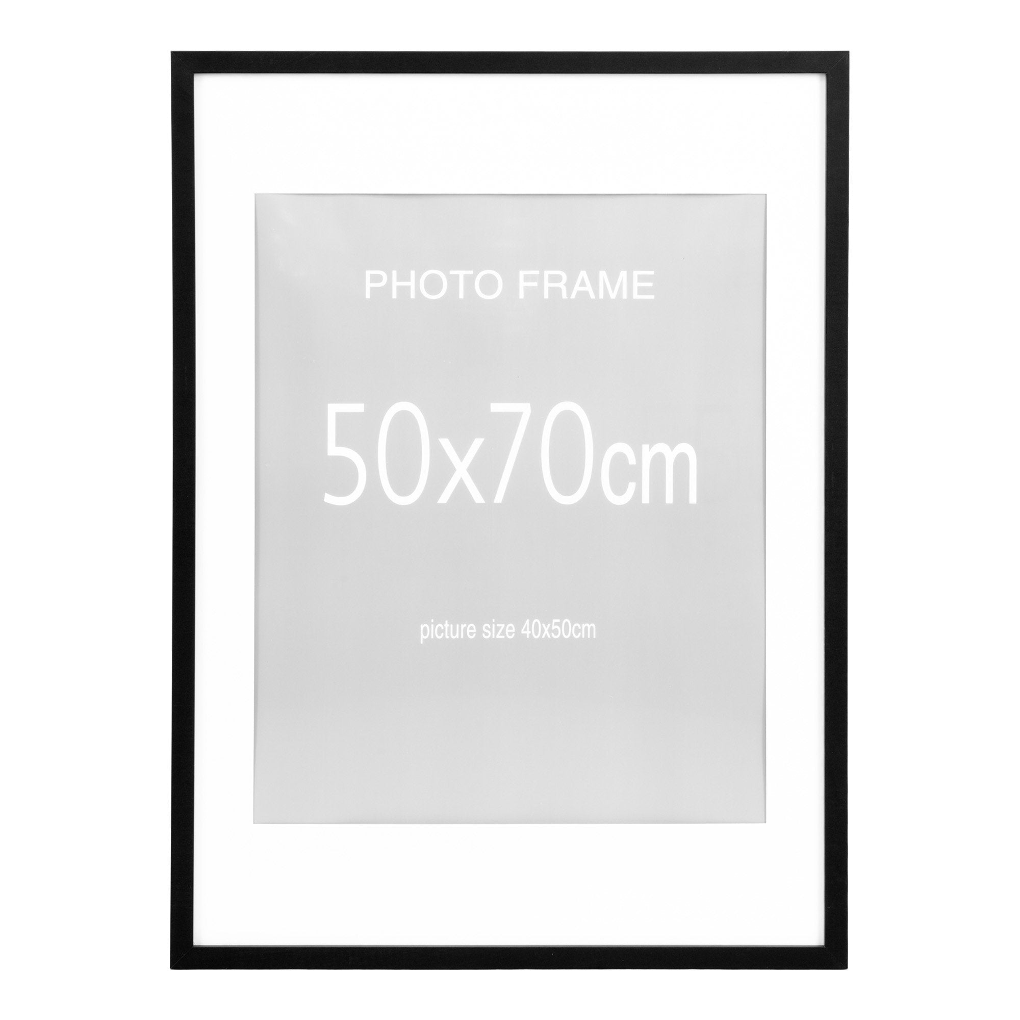 Marbella Frame - Lijst, MDF/glas, zwart 50x70 cm, set van 5