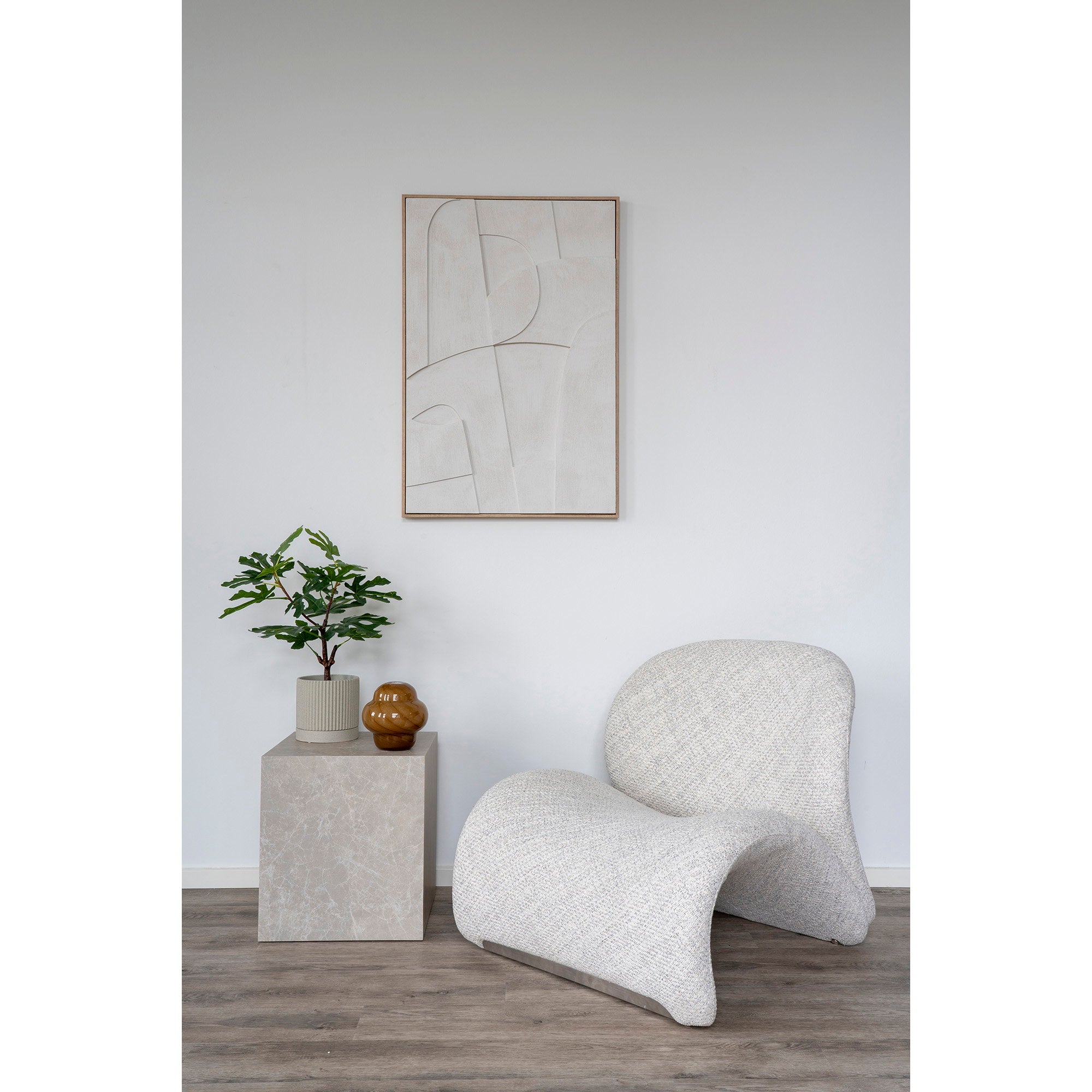 Madeline reliëf wanddecoratie - reliëf wanddecoratie, wit, nr. 1 60x90 cm
