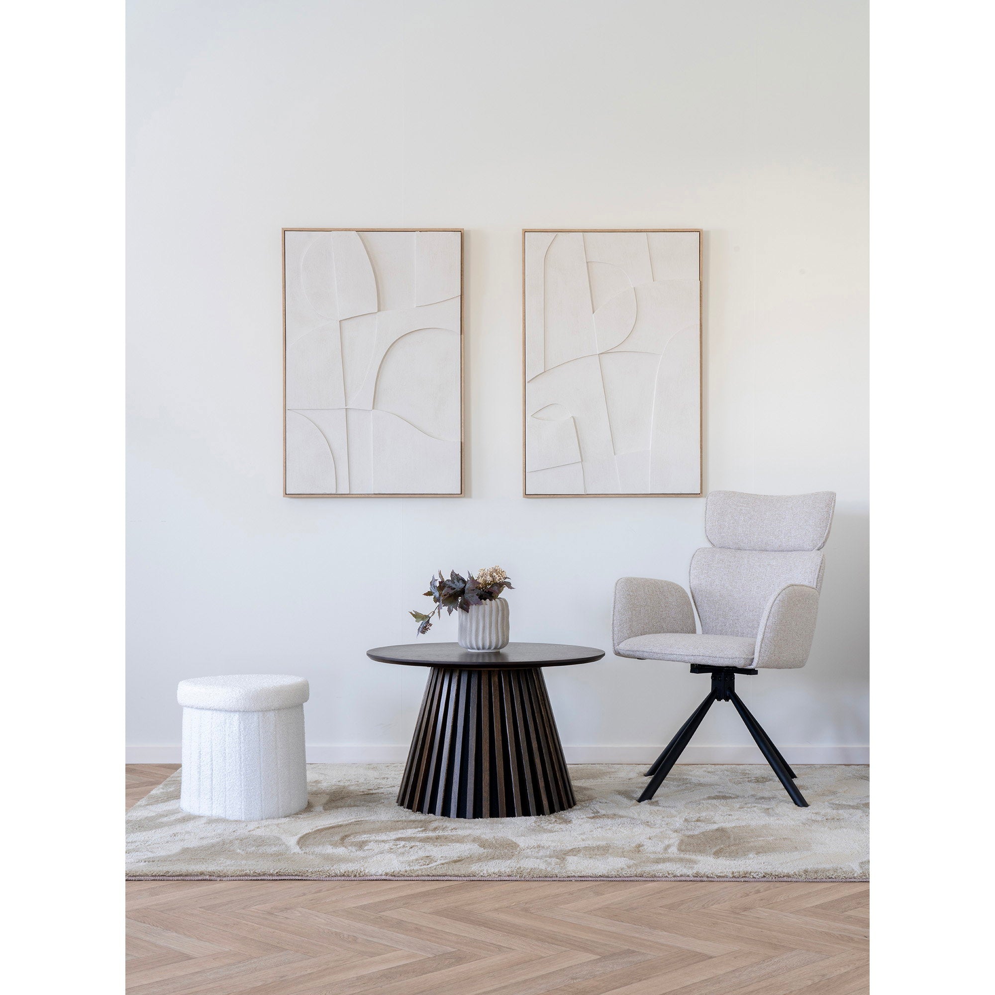 Madeline reliëf wanddecoratie - reliëf wanddecoratie, wit, nr. 1 60x90 cm