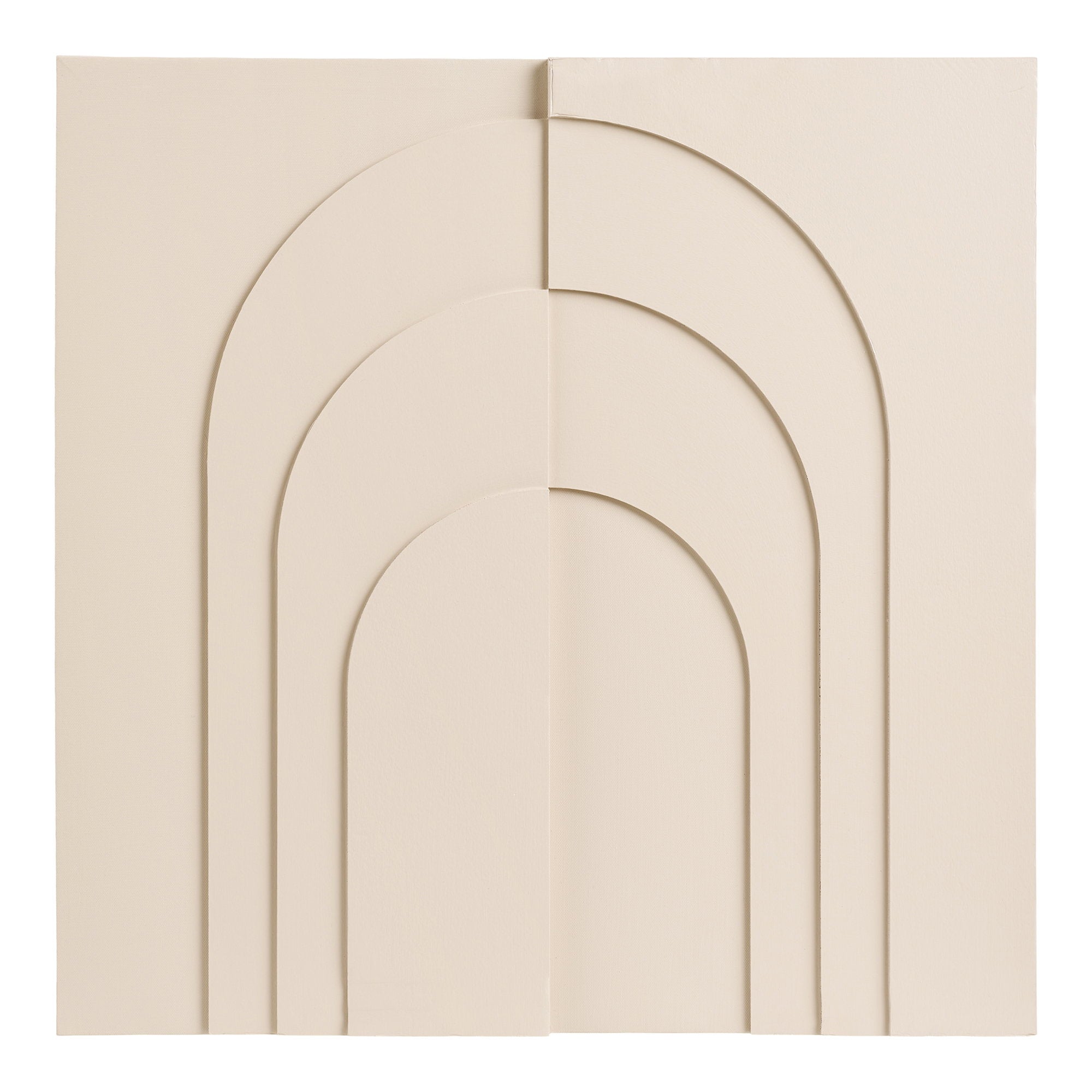 Ina wanddecoratie - reliëf wanddecoratie, beige 60 x 60 cm