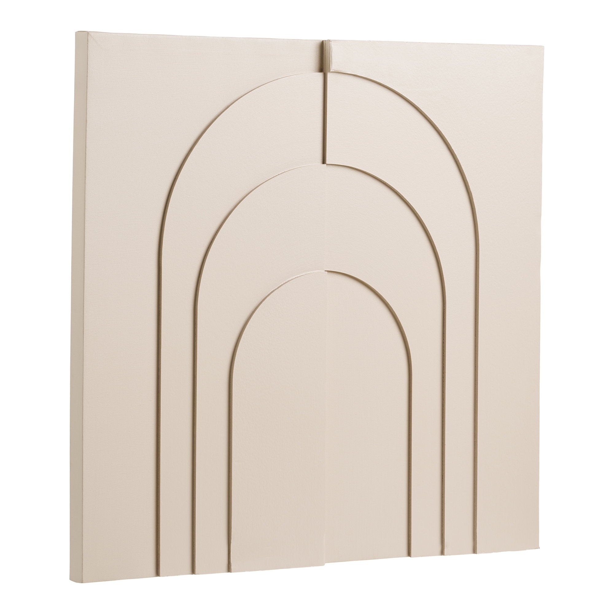 Ina wanddecoratie - reliëf wanddecoratie, beige 60 x 60 cm