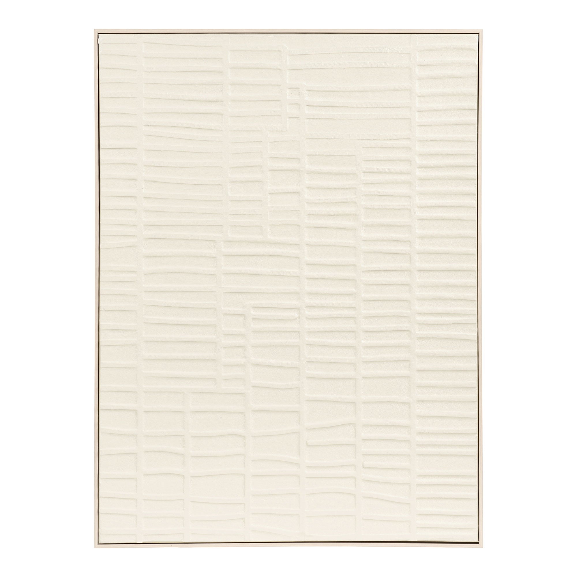 Ena Wanddecoratie - Reliëf wanddecoratie, beige 60x80 cm