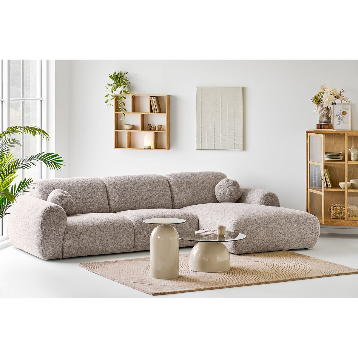 Ena Wanddecoratie - Reliëf wanddecoratie, beige 60x80 cm