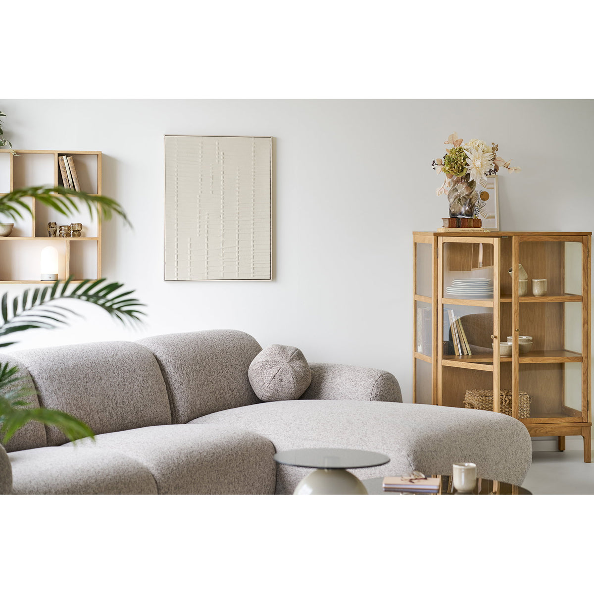 Ena Wanddecoratie - Reliëf wanddecoratie, beige 60x80 cm