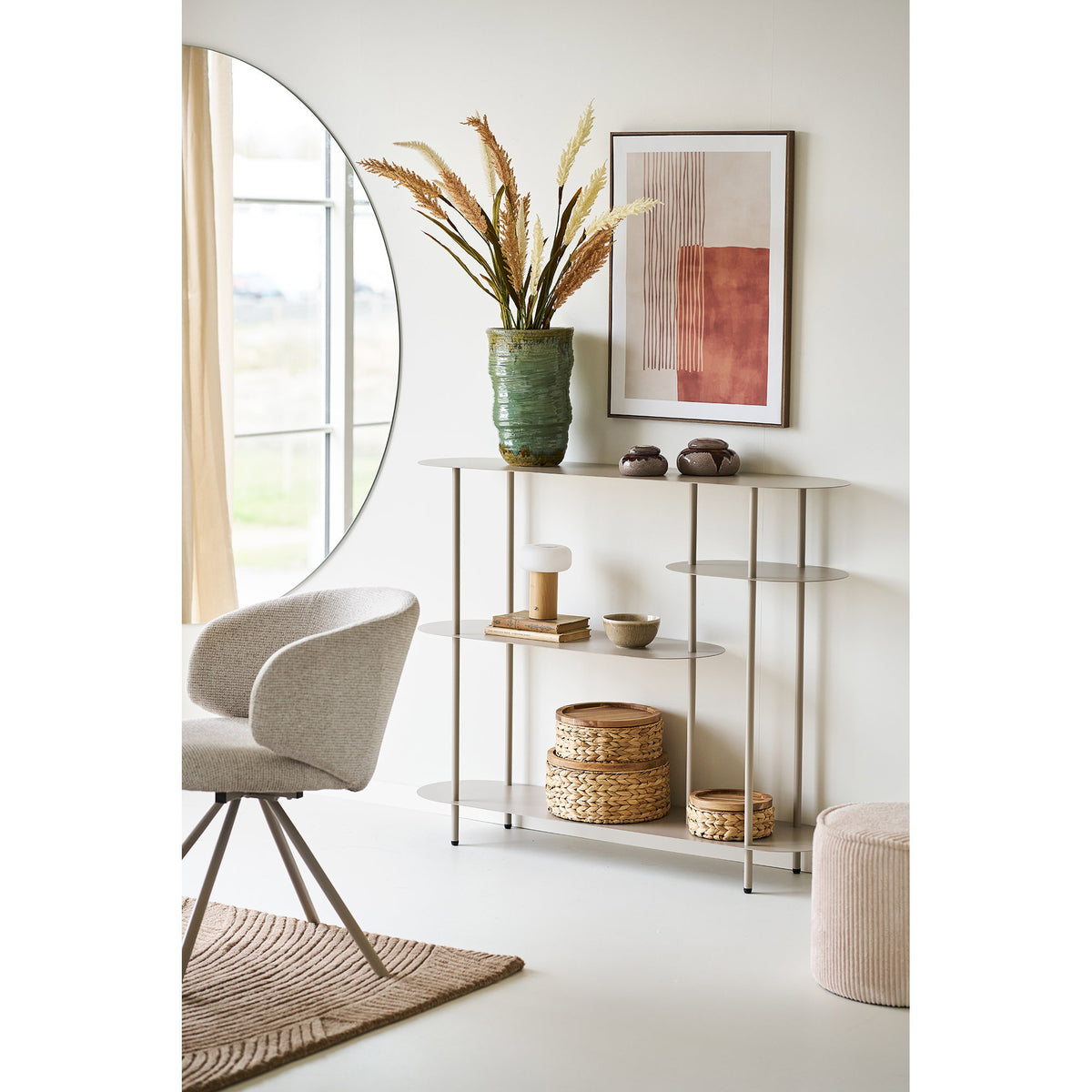 Mina Canvas Print - Canvasafdruk, canvas, beige/bruin, nr. 1 50x70 cm