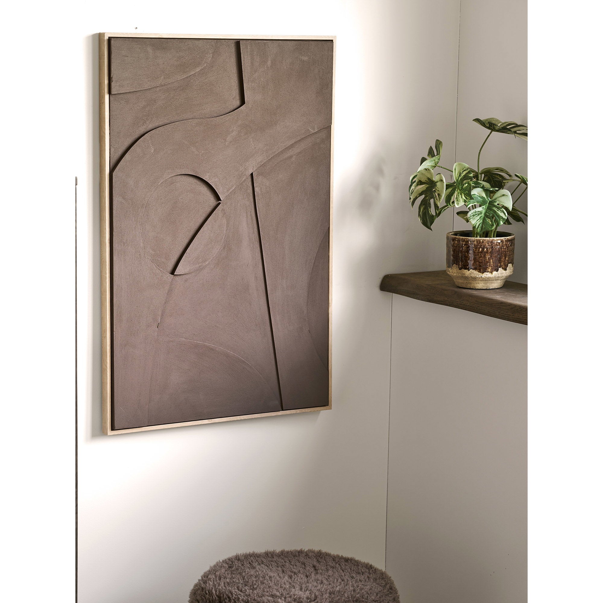 Isabella Reliëf Wanddecoratie - Reliëf wanddecoratie, bruin, nr. 2 60x90 cm