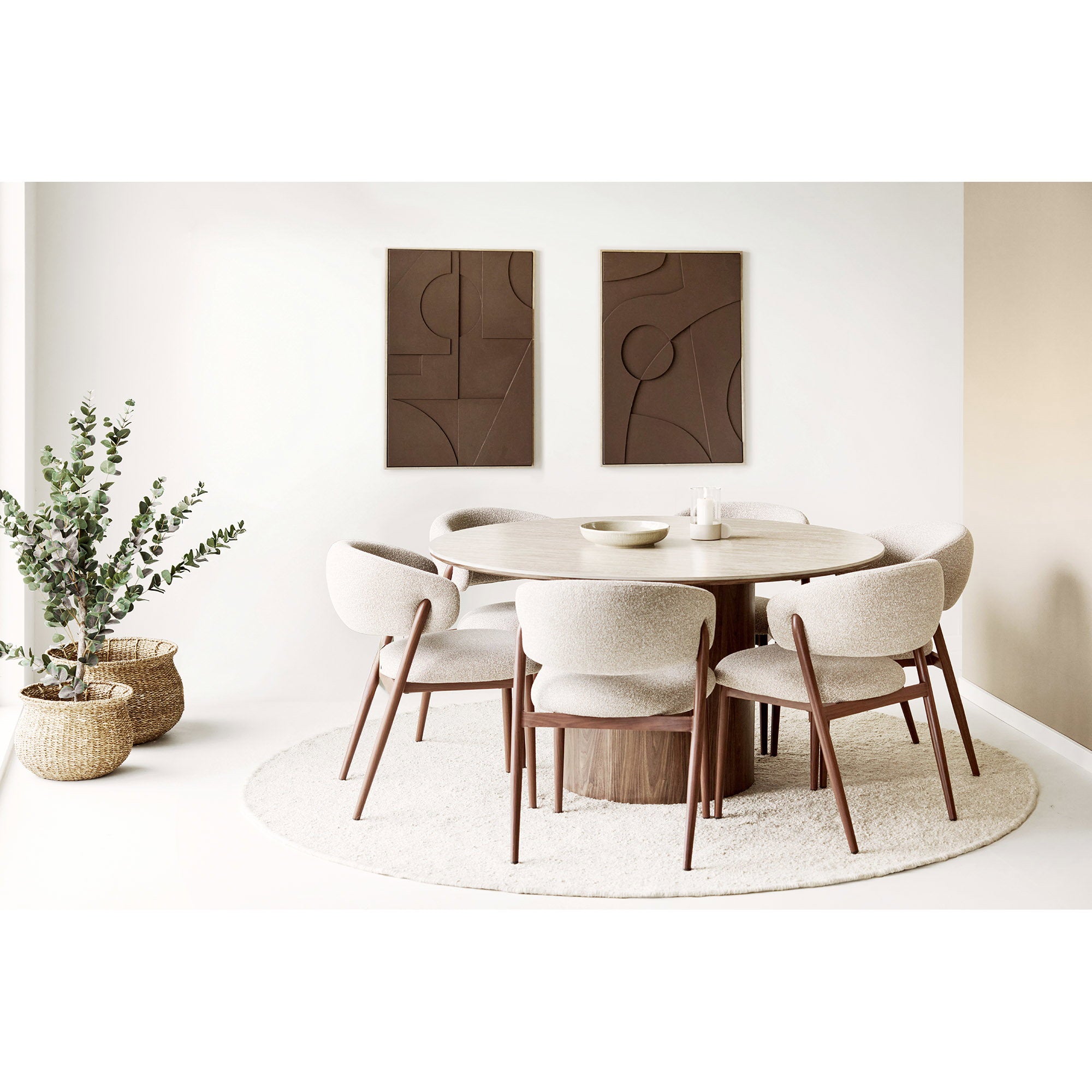Isabella Reliëf Wanddecoratie - Reliëf wanddecoratie, bruin, nr. 2 60x90 cm