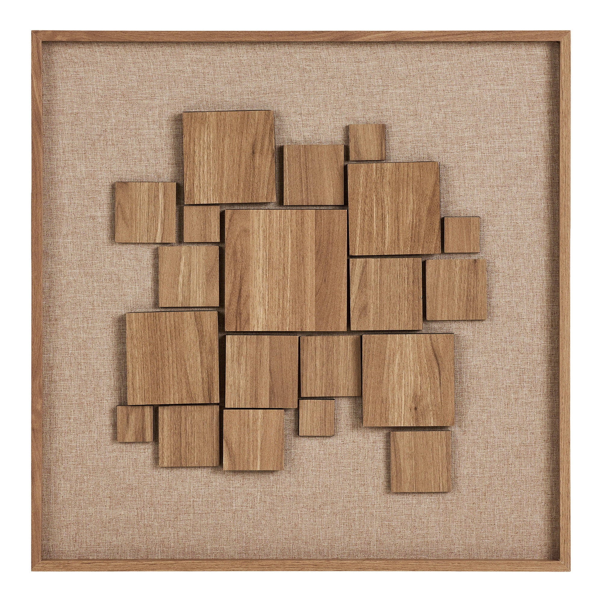 Gala reliëf wanddecoratie - reliëf wanddecoratie, bruin 60x60 cm