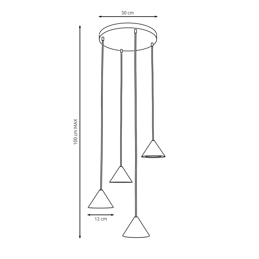 Hanglamp - ELIT 4 PREMIUM ZWART