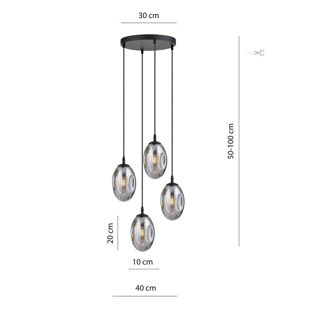 Hanglamp - ASTRAL 4 BL PREMIUM GRAFIET