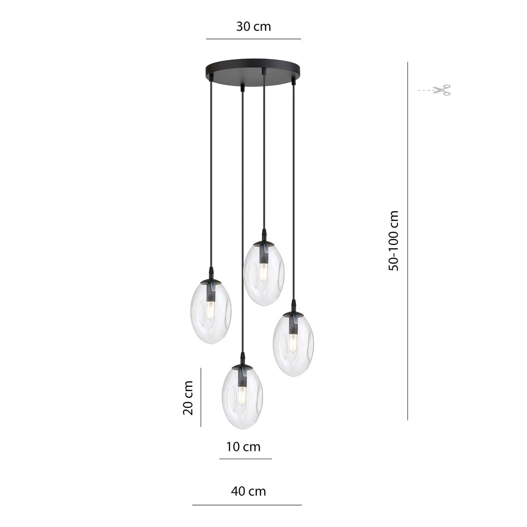 Hanglamp - ASTRAL 4 BL PREMIUM TRANSPARANT