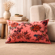 Fluwelen katoenen kussen "Eden Floral" 35 x 60 cm