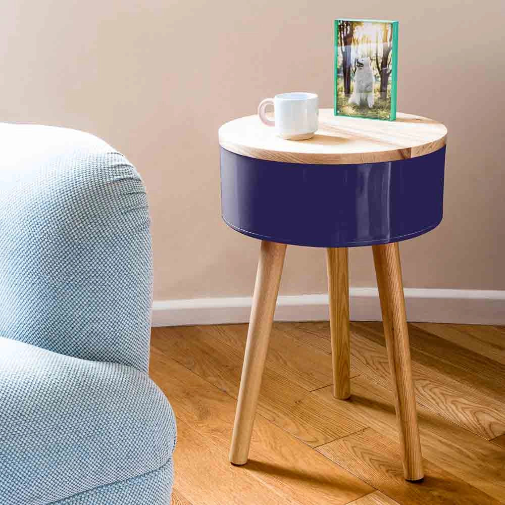 Lund Skittle bijzettafel Ø 34 cm, Hoogte 52 cm - Groen