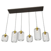 Hanglamp - VANDER 6 BL GOUD