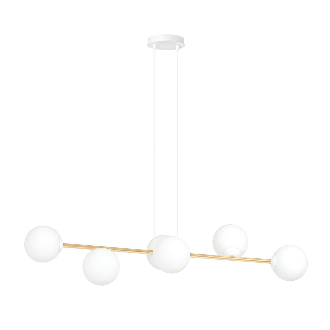 Hanglamp - GRAVITY 6 WITGOUD