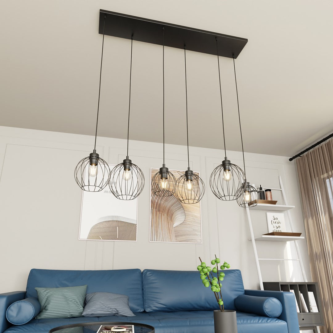Hanglamp - NANDO 6 BL