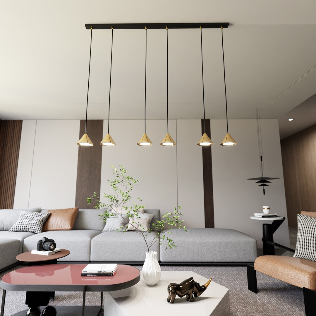 Hanglamp - ELIT 6 BL GOUD