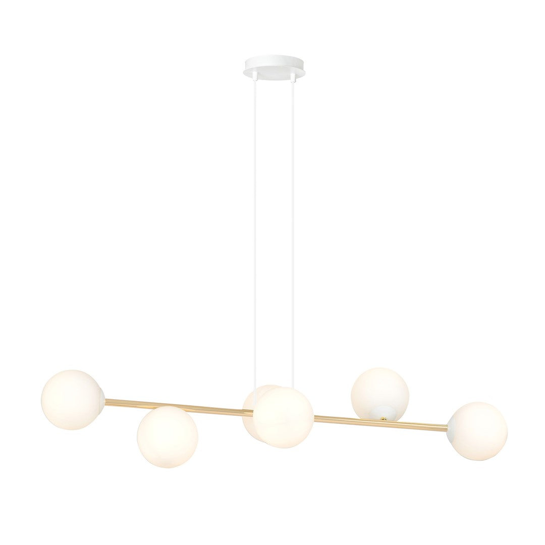 Hanglamp - GRAVITY 6 WITGOUD
