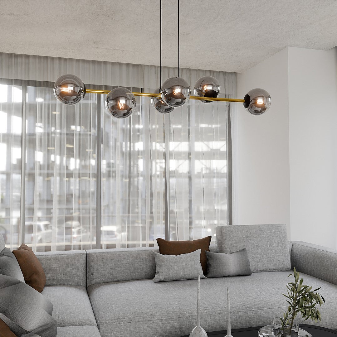 Hanglamp - GRAVITY 6 BL GRAFIET