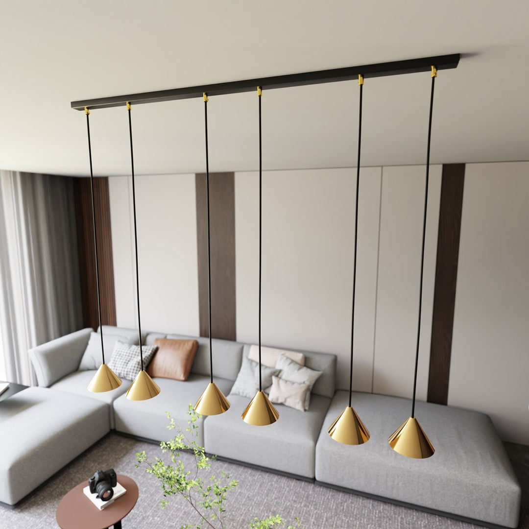 Hanglamp - ELIT 6 BL GOUD