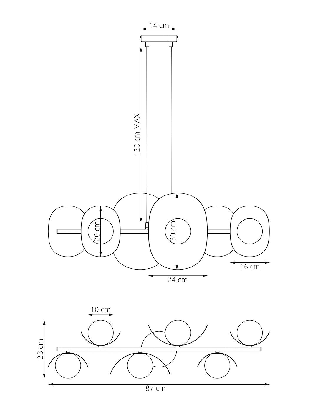Hanglamp - ELEMENTI 6 BL MOKKA