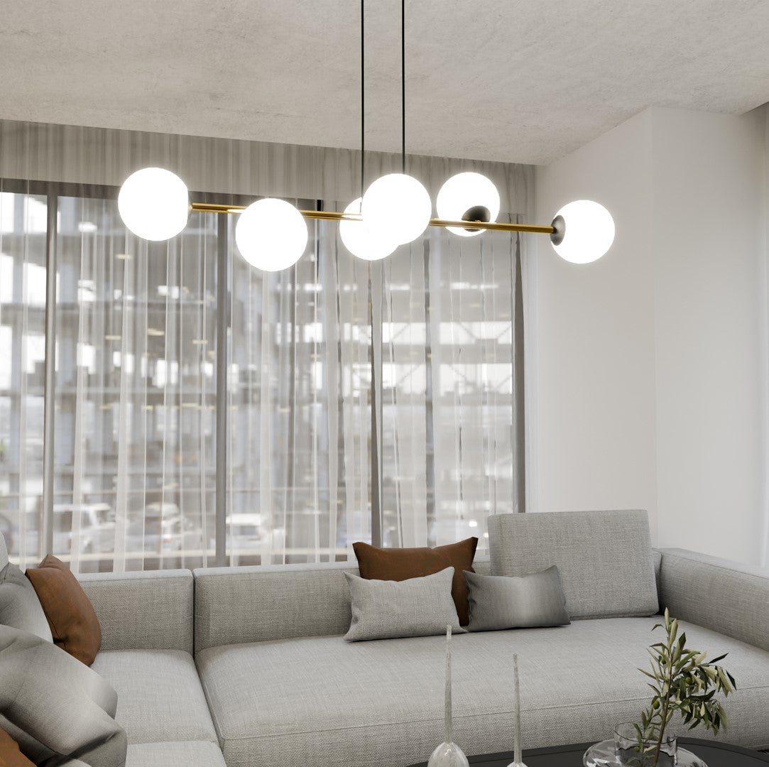 Hanglamp - GRAVITY 6 BL OPAAL