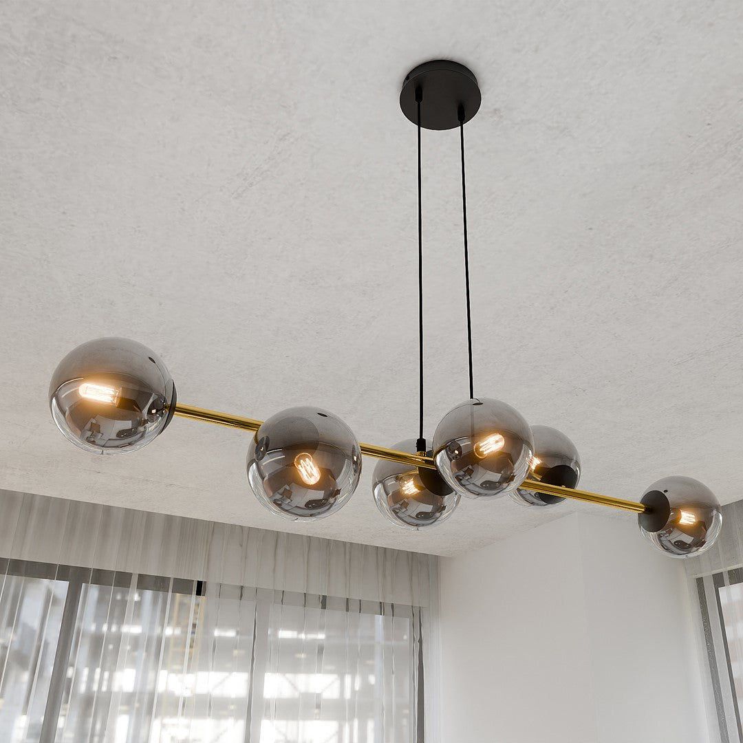 Hanglamp - GRAVITY 6 BL GRAFIET
