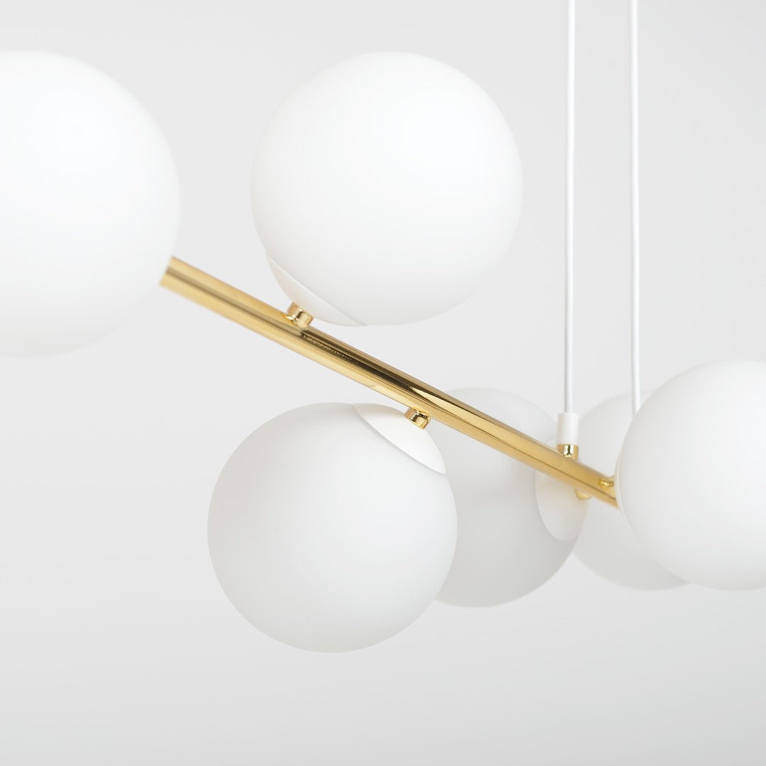 Hanglamp - GRAVITY 6 WITGOUD