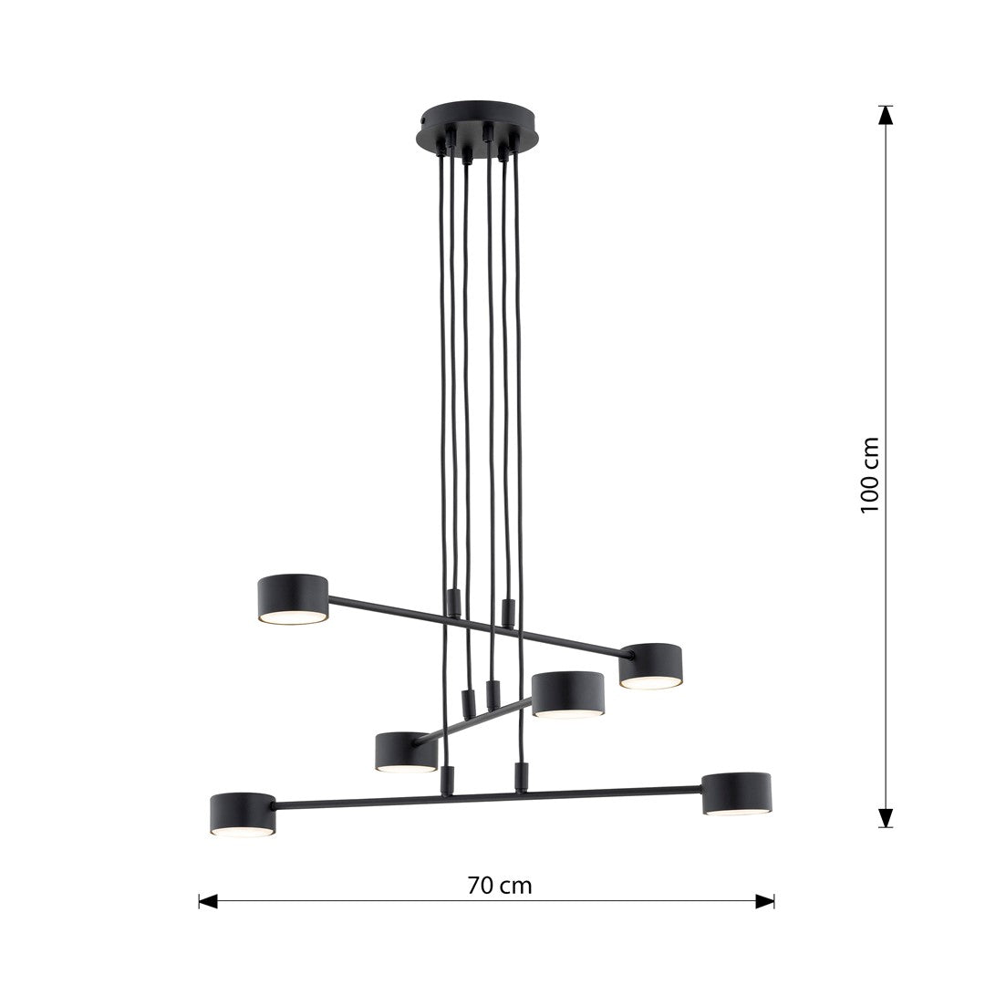 Hanglamp - MODUS 6 ZWART