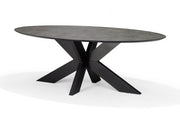 Switch Eettafel 220x100 Ovaal Leisteen + Stellar
