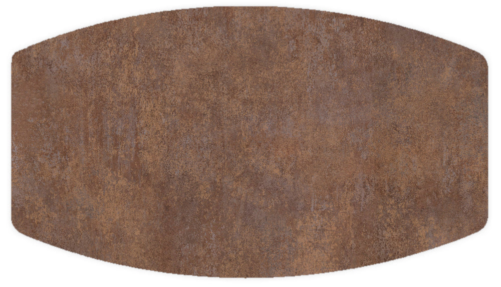 Switch Deense ovale eetkamertafel 220x100 HPL1 Ferro brons+Star