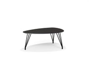 Salontafel SWITCH-TRIO - 95 x 55 cm, niervormig, zwart eiken, 40 cm hoog