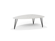 Salontafel SWITCH-TRIO - 130 x 70 cm, niervorm, marmer, 45 cm hoog