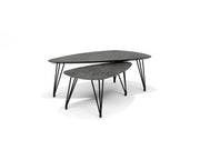 Salontafel SWITCH-TRIO - 130x70 niervorm leisteen 45 cm hoog