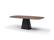 Basis Deense ovale eetkamertafel 220x110 HPL1 Ferro Brons+TM05