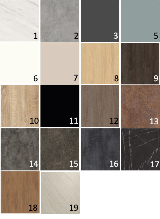 Basis eetkamertafel Deens ovaal 240x110 HPL1 Ferro brons + TM05