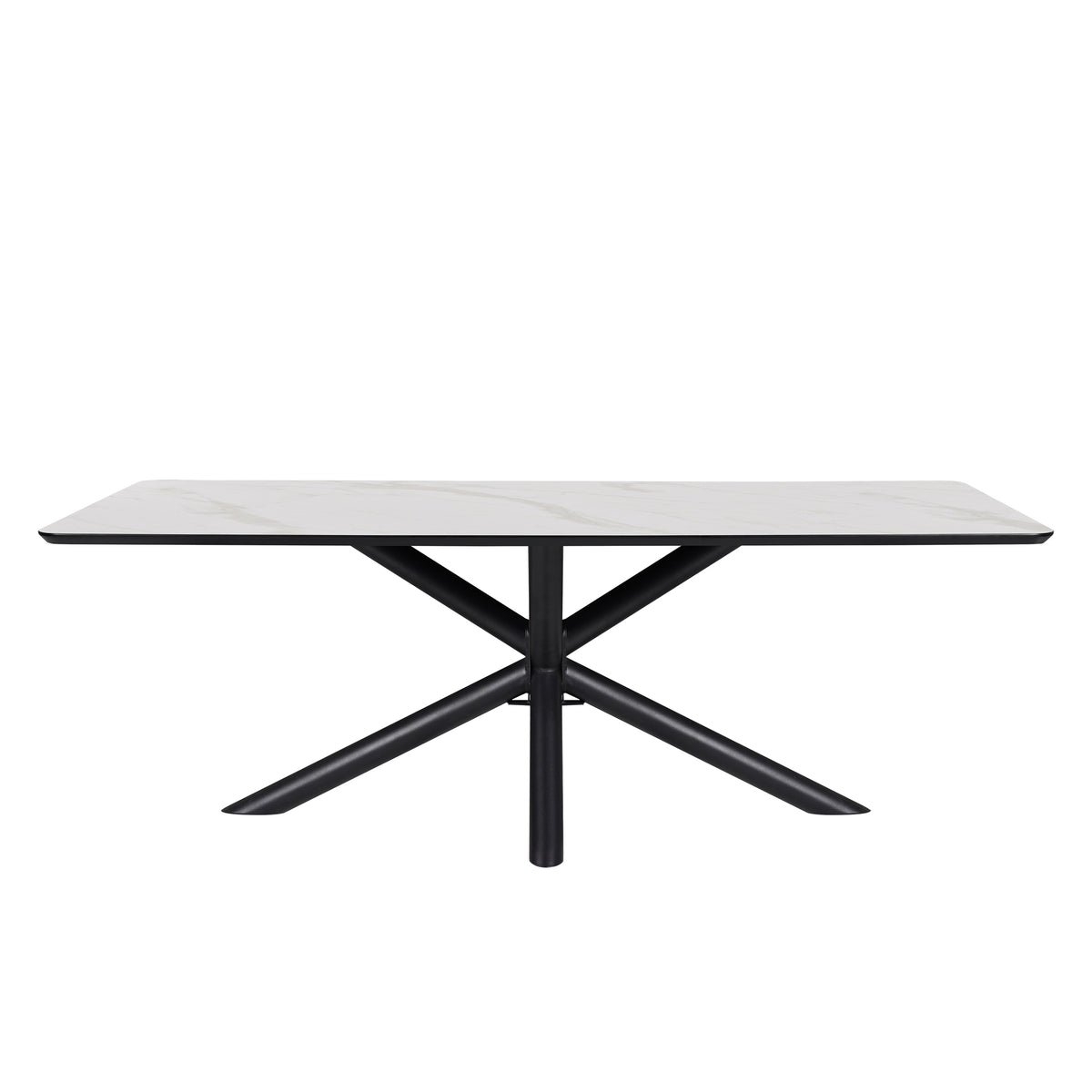 Eettafel Sirius 190x100 rechthoekig HPL wit marmer 25 mm