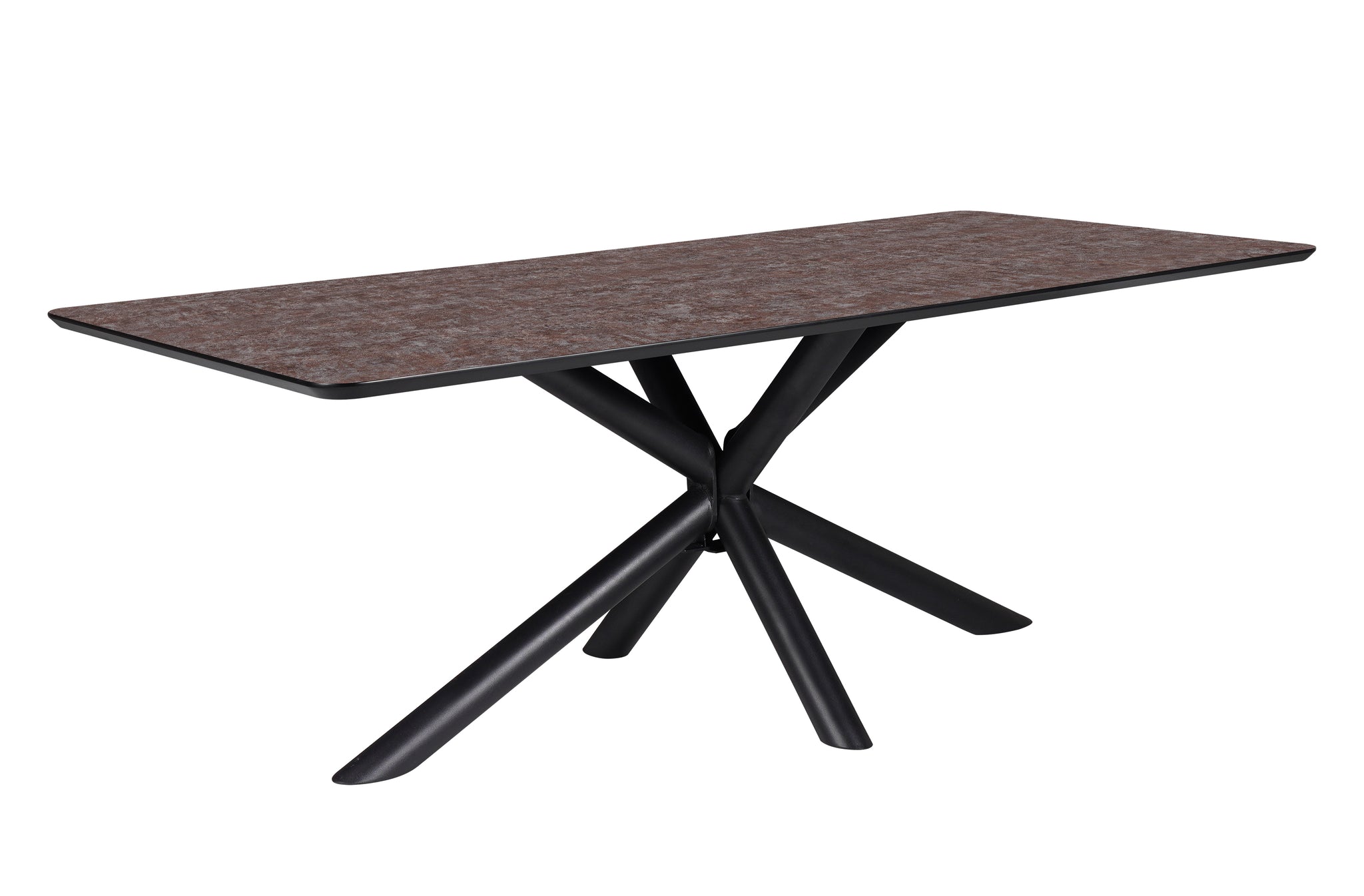 Eettafel Sirius 190 x 100 Rechthoek HPL Ferro Lava 25 mm
