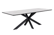 Eettafel Star 210x100 Rechthoek HPL Wit Marmer 25 mm