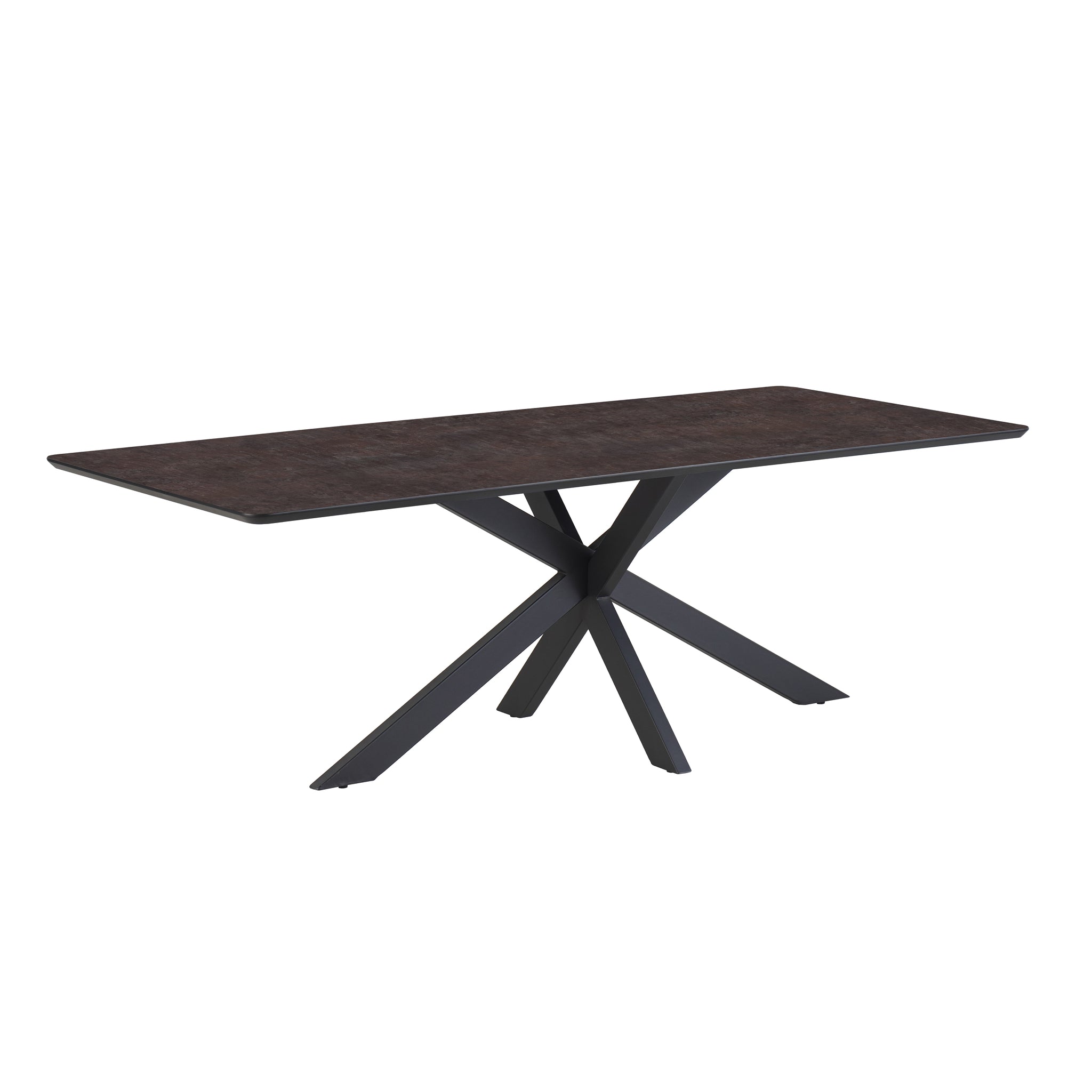 Eettafel Star 190x100 Rechthoek HPL Ferro Lava 25 mm