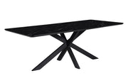 Star eetkamertafel rechthoekig 190 x 100 MDF+HPL zwart marmer 25 mm