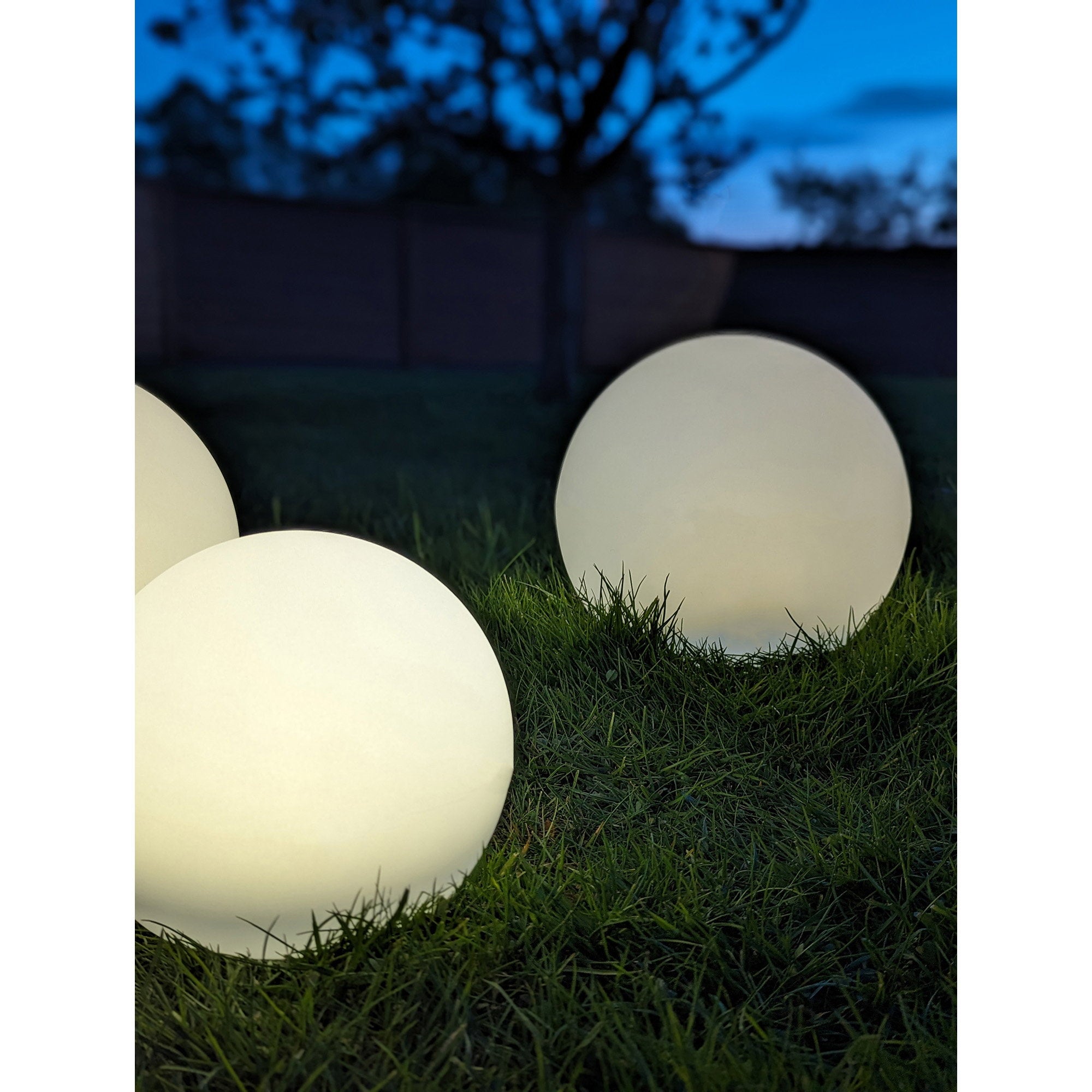 Lifton LED-lamp - oplaadbare lamp met geïntegreerd zonnepaneel, wit, set van 3