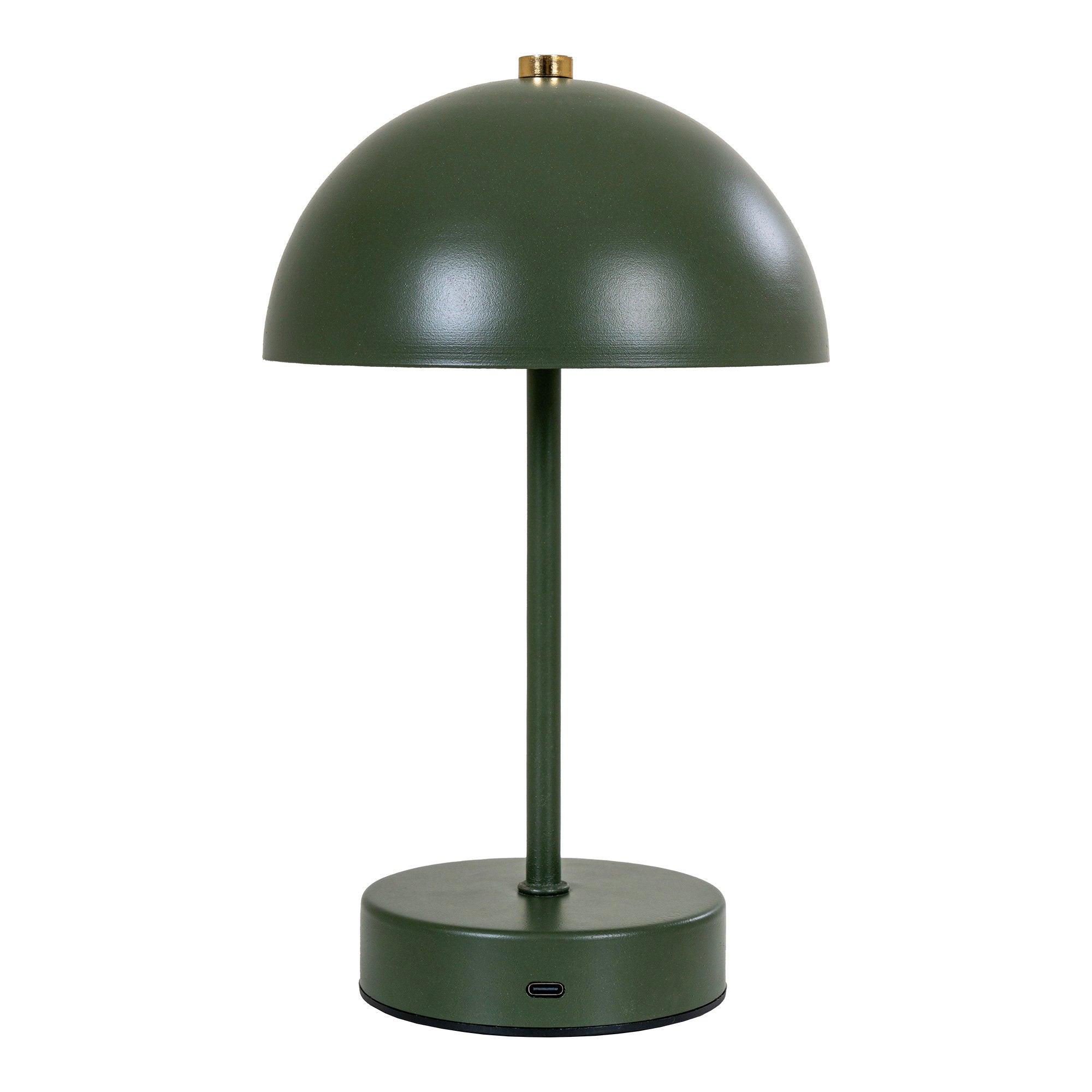Holt Tafellamp - Tafellamp, oplaadbaar, metaal, groen/messing