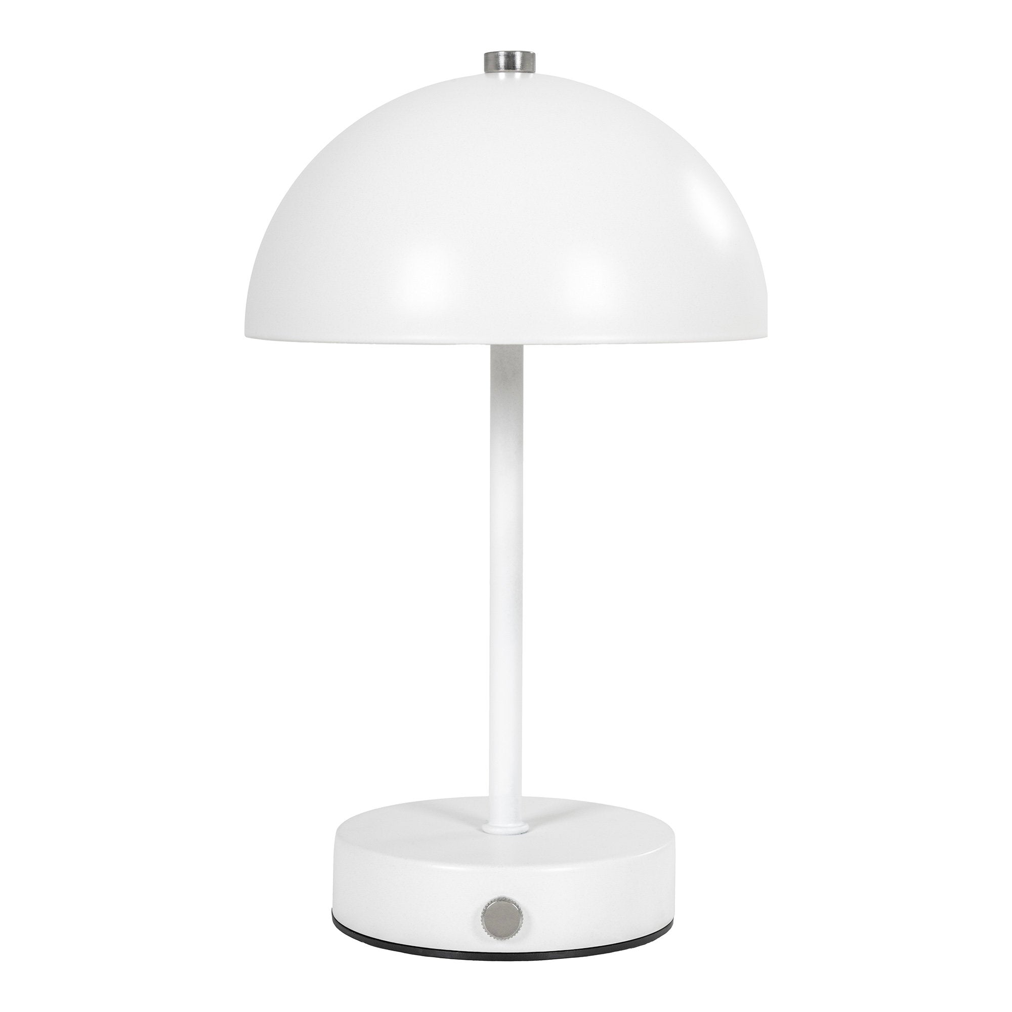 Holt tafellamp - oplaadbare tafellamp, metaal, wit/staal