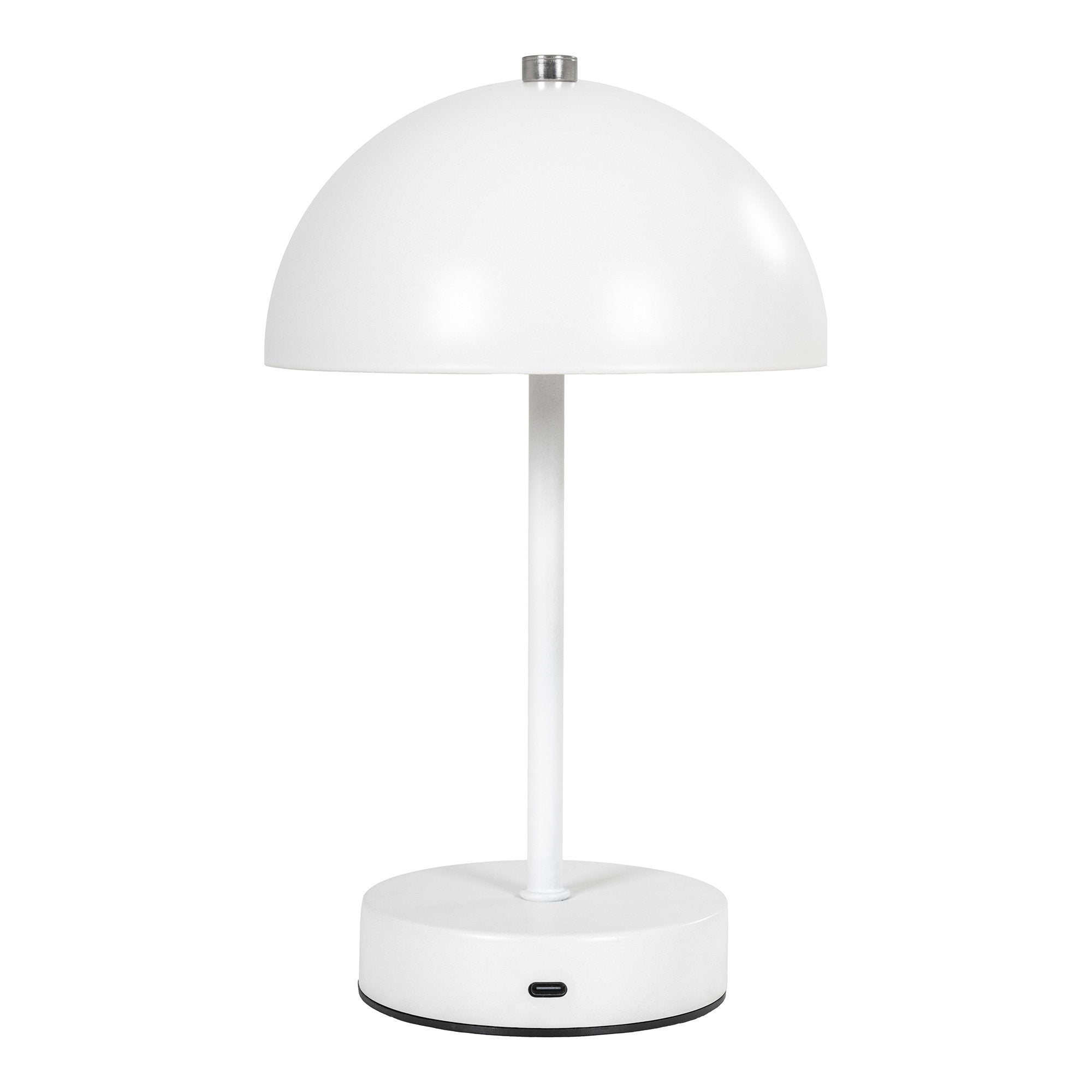 Holt tafellamp - oplaadbare tafellamp, metaal, wit/staal
