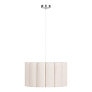 Watton Pendant - hanglamp, staal/linnen, grijs/beige