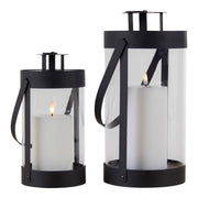 Bondi Lanterns - lantaarns, staal/glas, zwart, set van 2