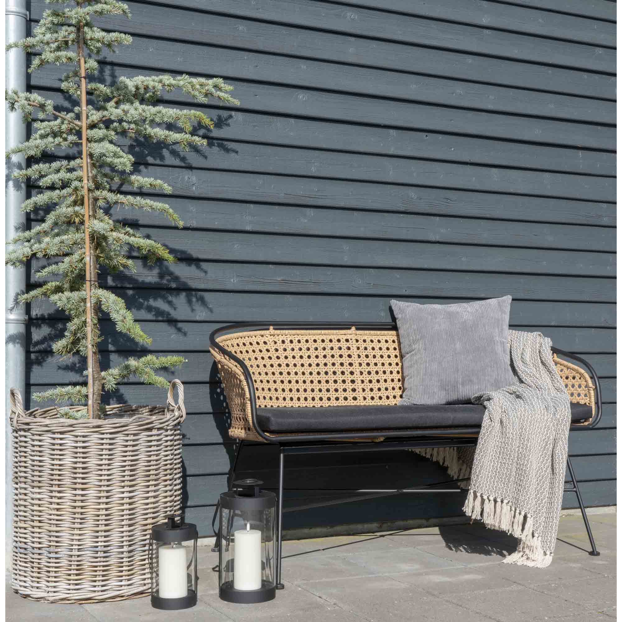 Bondi Lanterns - lantaarns, staal/glas, zwart, set van 2