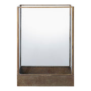 Manali Lantaarn - Lantaarn, metaal/glas, antieke messing-look